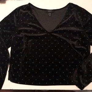 Forever 21+ Gold Stud Crop Top